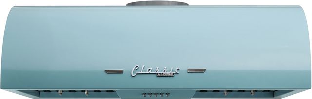 Unique® Appliances Classic Retro 30" Ocean Mist Turquoise Wall Mounted Range Hood-0