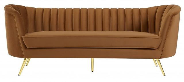 Meridian Furniture Margo Saddle Velvet Sofa-1