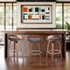 Armen Living Sonia 4-Piece Gray/Walnut Barstool Set-1