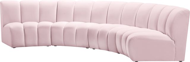 Meridian Furniture Infinity 4-Piece Pink Velvet Modular Sectional-2
