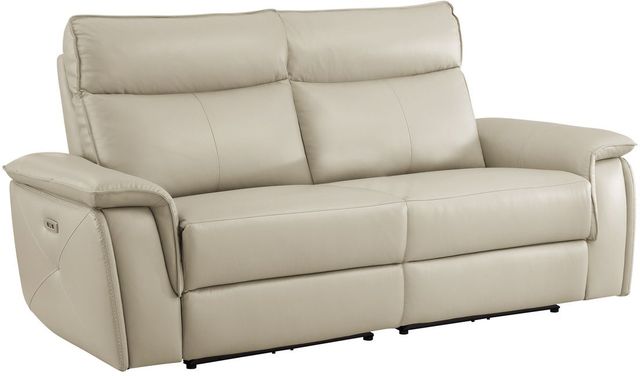 Homelegance® Maroni Taupe Double Power Reclining Loveseat with Power Headrests-0