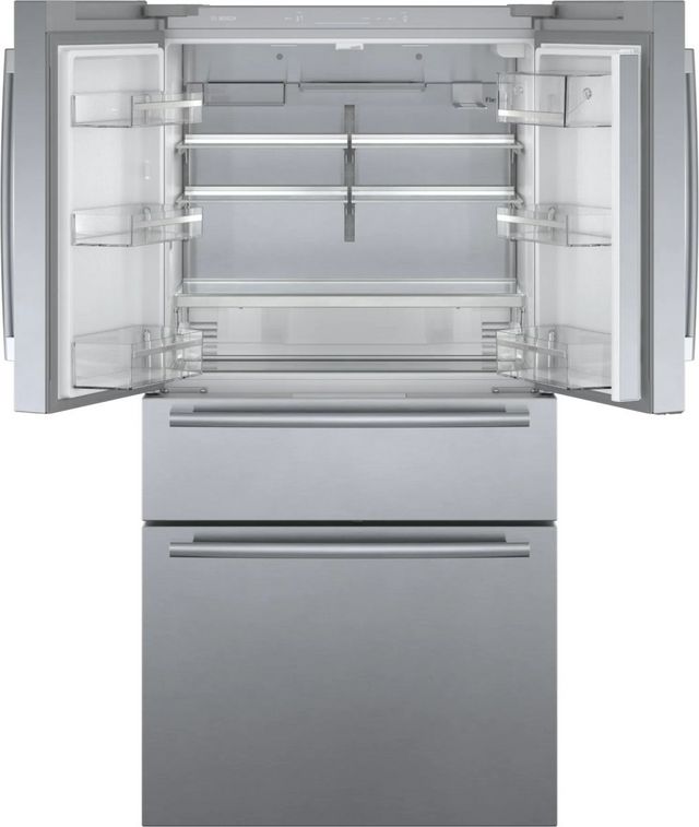 Bosch® 800 Series 36 in. 20.5 Cu. Ft. Stainless Steel Counter Depth French Door Refrigerator-11