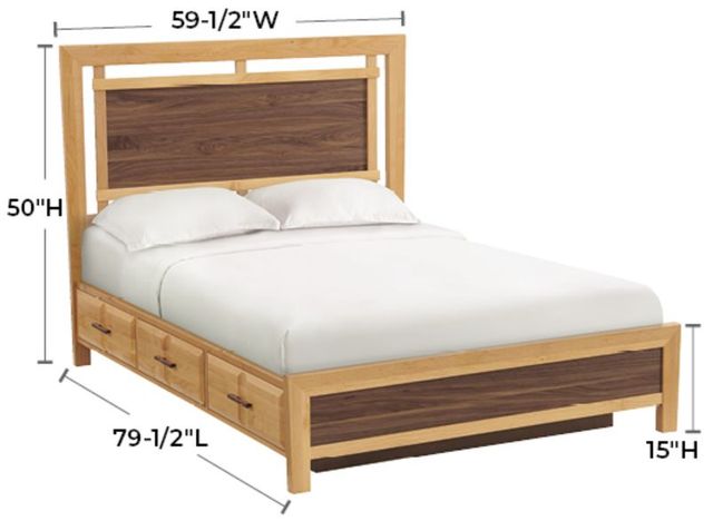 Whittier Wood® Furniture Addison Duet Full Storage Panel Bed-1