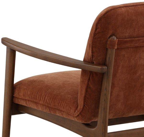 Dovetail Furniture Talesa Brown/Canna Rust Occasional Chair-4