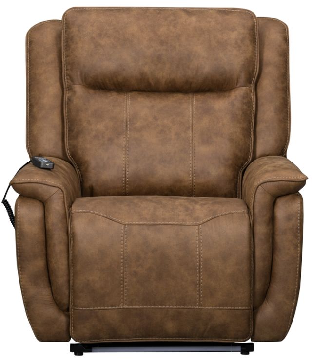 New Classic® Home Furnishings Kyra Saddle Power Auto Glider Recliner with Power Headrest and Footrest-2