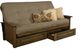 Kodiak Furniture Washington Linen Stone/Rustic Walnut Queen Storage Futon with Mattress-0