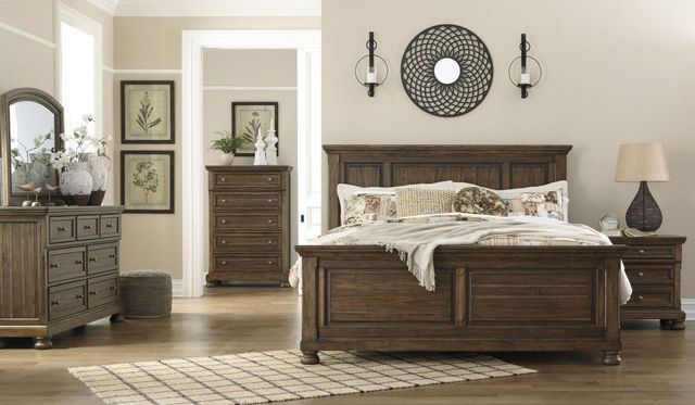 Signature Design by Ashley® Flynnter Medium Brown Queen Panel Headboard-2