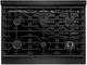 ZLINE Autograph Edition Paramount 36" Black Stainless Steel Pro Style Dual Fuel Range with Polished Gold Accents-3