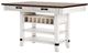 Signature Design by Ashley® Valebeck Brown Counter Height Dining Table with White Pedestal -1