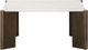 TOV Furniture Restis Cream Quartz Square Coffee Table with Dark Brown Leg-3