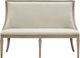 Magnussen Home® Lancaster Dovetail Gray Bench with Upholstered Seat and Back-1
