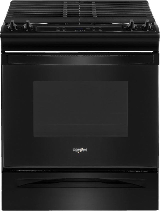 Whirlpool® 30" Black Slide-In Gas Range with Frozen Bake™ Technology-0