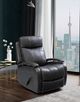 BarcaLounger® Duffy Ryegate Gray Leather Manual Swivel Glider Recliner-2