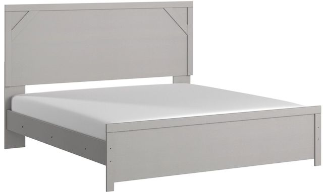 Signature Design by Ashley® Cottenburg 2-Piece Light Gray/White King Panel Bed Set-1
