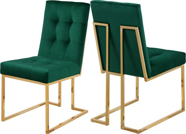 Meridian Furniture Pierre Green Velvet Dining Chair-1