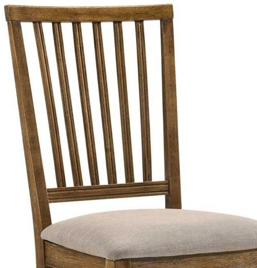 ACME Furniture Wallace II Tan/Weathered Oak Dining Side Chair-1
