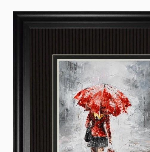 Classy Art City in the Rain I by Jolanta Kowalik Framed Wall Art-1