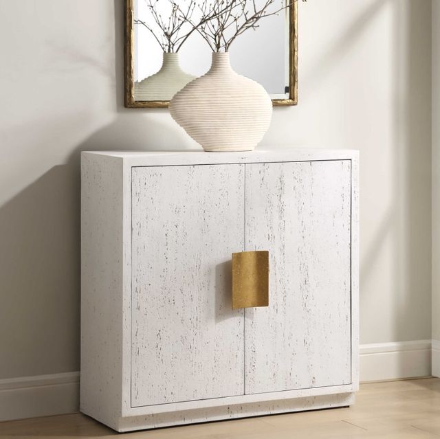 Uttermost® Emma White 2-Door Cabinet-1