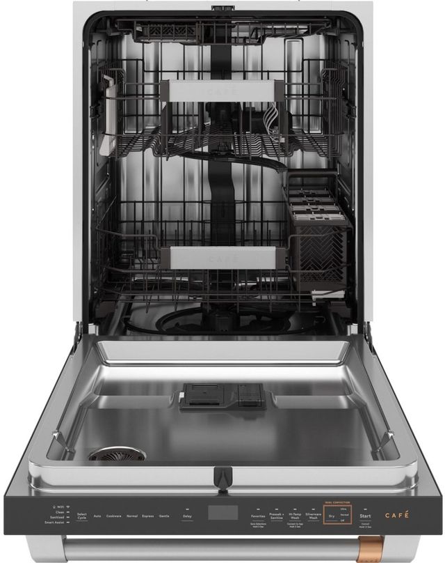 Cafe™ 24" Fingerprint Resistant Matte Black Top Control Built In Dishwasher with Ultra Wash Top Rack-2