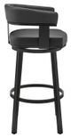 Armen Living Cohen Black 30" Swivel Bar Stool-1