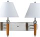 Cal® Lighting & Accessories Brushed Steel/Espresso Wall Lamp-0