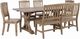 Jofran Inc. Carlyle Crossing 6-Piece Brown Dining Table Set-0
