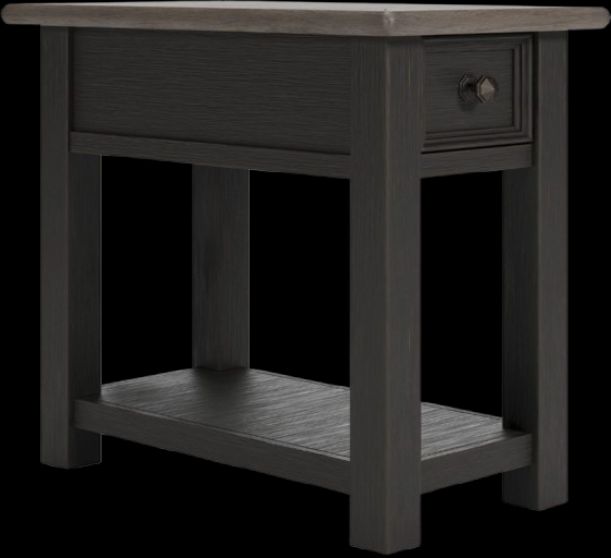 Signature Design by Ashley® Tyler Creek Grayish Brown End Table with Black Base -0