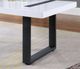 Furniture of America® Eimear White End Table with Gray Steel Legs-4