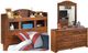 Signature Design by Ashley® Barchan 3-Piece Medium Brown Twin Bookcase Headboard Bed Set-0
