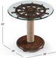 Magnussen Home® Beaufort Glass/Dark Oak Round Accent End Table-1