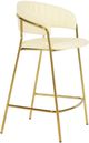 TOV Furniture Padma Set of 2 Cream Vegan Leather Counter Stools-1