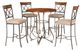 Powell® Hamilton 5-Piece Bronze/Medium Cherry Pub Table Set-0