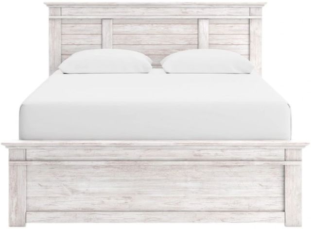 Signature Design by Ashley® Makidern Whitewash King Panel Bed-3