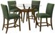 Coaster® Paxton 5-Piece Brown/Green Round Counter Dining Table Set-0