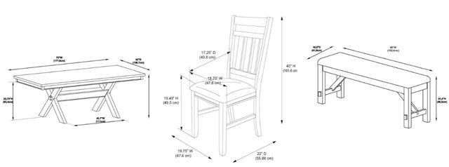 Powell® Turino 6-Piece Rustic Umber/Tan Dining Set-2