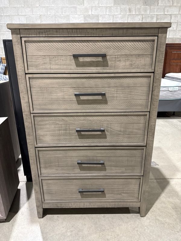 Clearance Flexsteel® Chevron Stone Gray Drawer Chest-0