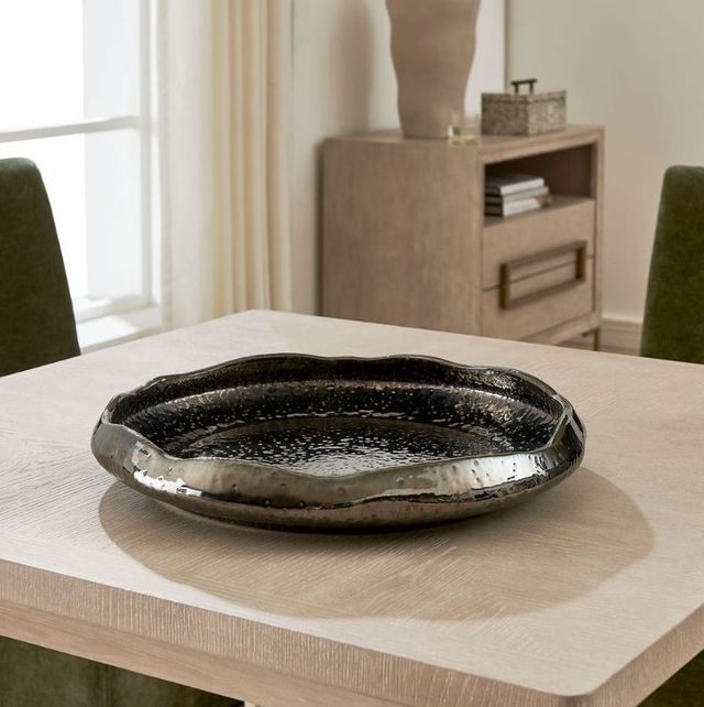 Uttermost® Stardust Ripple Glossy Black Indoor-Outdoor Bowl-2