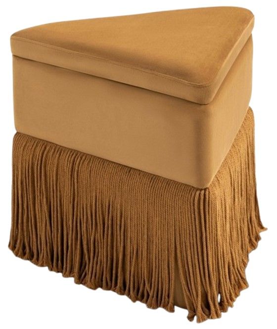 Meridian Furniture Trivoli Saddle Velvet Ottoman-0