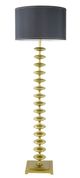 A & B Home Black/Gold Floor Lamp with Contemporary Disc Design-0