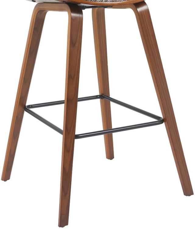 Armen Living Fox 2-Piece Speckled Brown/Walnut Barstool Set-4