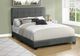 Monarch Specialties Inc. Dark Grey Upholstered Queen Panel Bed-1