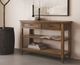 Null Furniture Salem Brown Sofa/Media Console Table-4