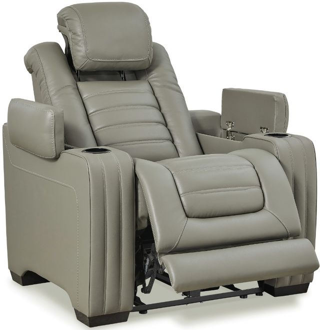 Signature Design by Ashley® Backtrack 3-Piece Gray Power Reclining Living Room Set-3