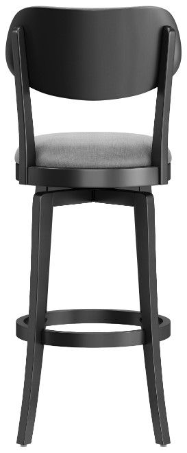 HH2 Home Sloan Black/Slate Gray Swivel Bar Stool-3