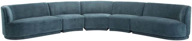 Sofa sectionnel modulable bleu poussiéreux Yoon Radius Moe's Home Collections-0