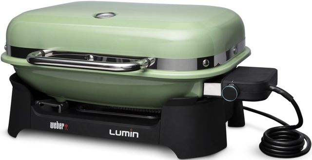 Weber® Lumin 26" Seafoam Green Tabletop Electric Grill-2