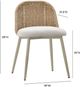 TOV Furniture Alexa Cream/Natural Linen/Rattan Outdoor Dining Chair-2