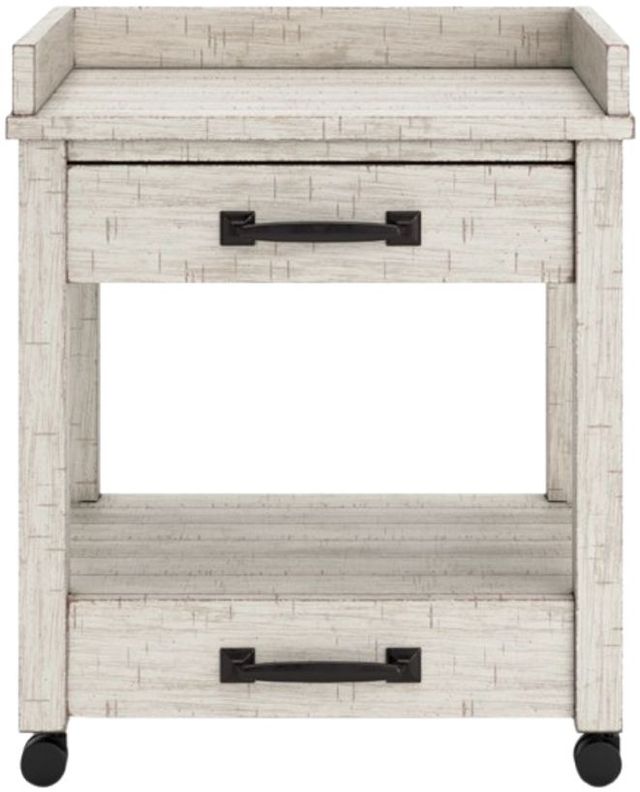 Signature Design by Ashley® Carynhurst Distressed Whitewash Printer Stand-1