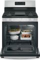 GE® 30" Black/Stainless Steel Freestanding Gas Range-3