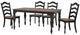 Liberty Furniture Magnolia Manor 5-Piece Antique Black/Weathered Bark Dining Table Set-0